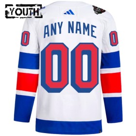 New York Rangers Dresy Personalizované 2024 Premium Stadium Series Adidas Bílý - Dětské